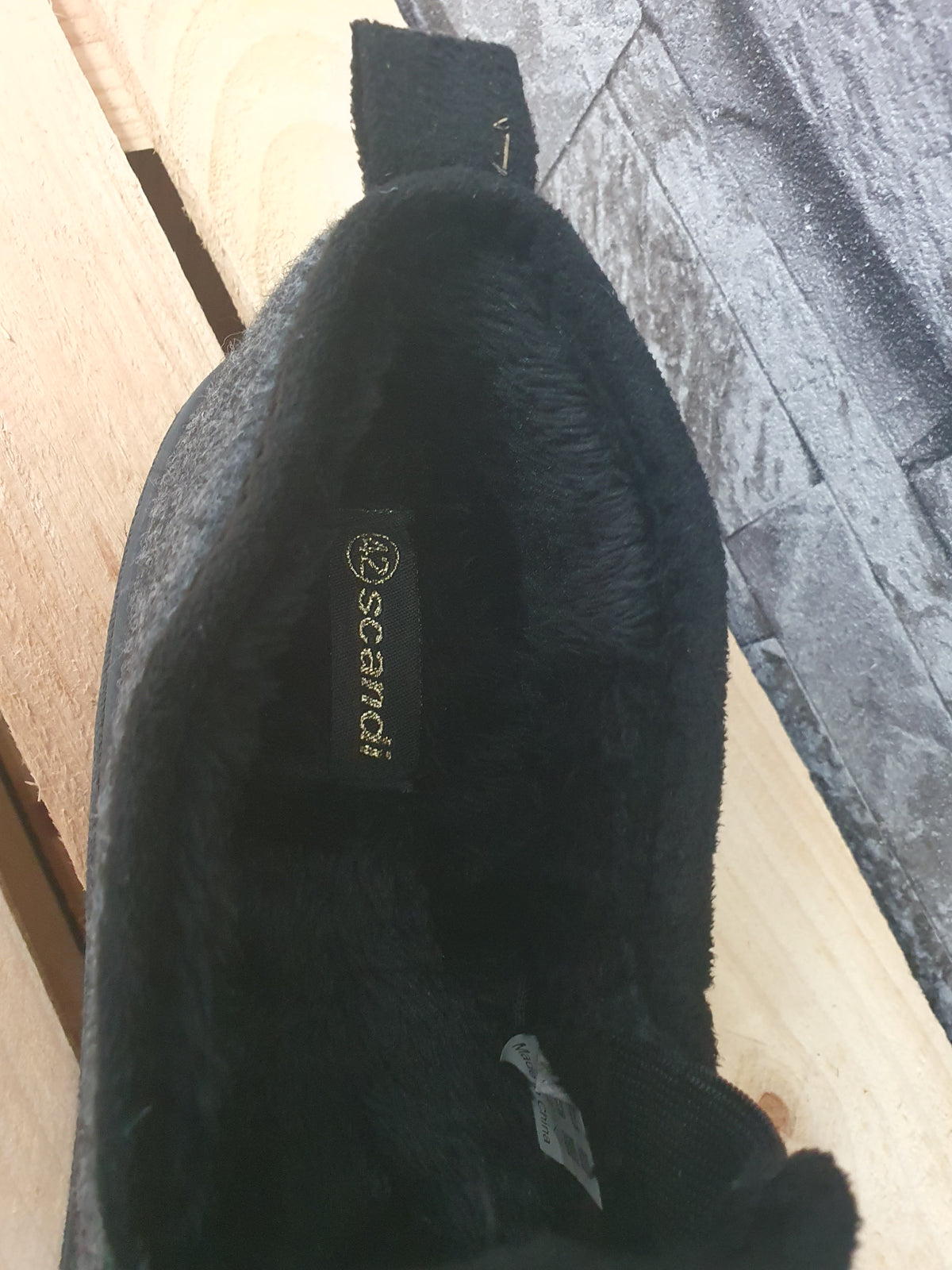 Herren  Scandi  Hausschuhe Pantoffeln Puschen Boots Grau Gefüttert Gr. 42-45