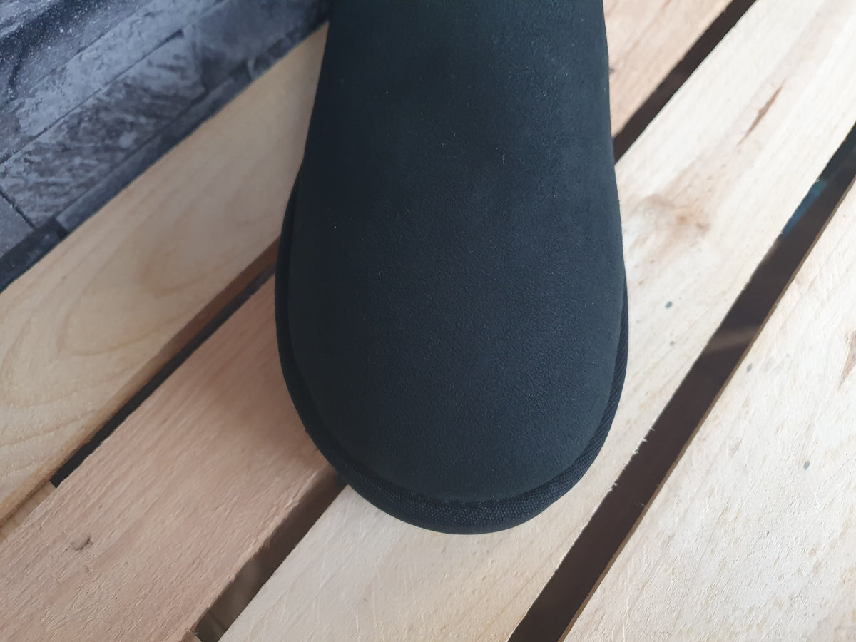 NEU! Original UGG Boots Mini Bailey Button Bling Schwarz  Lammfell  Gr.41